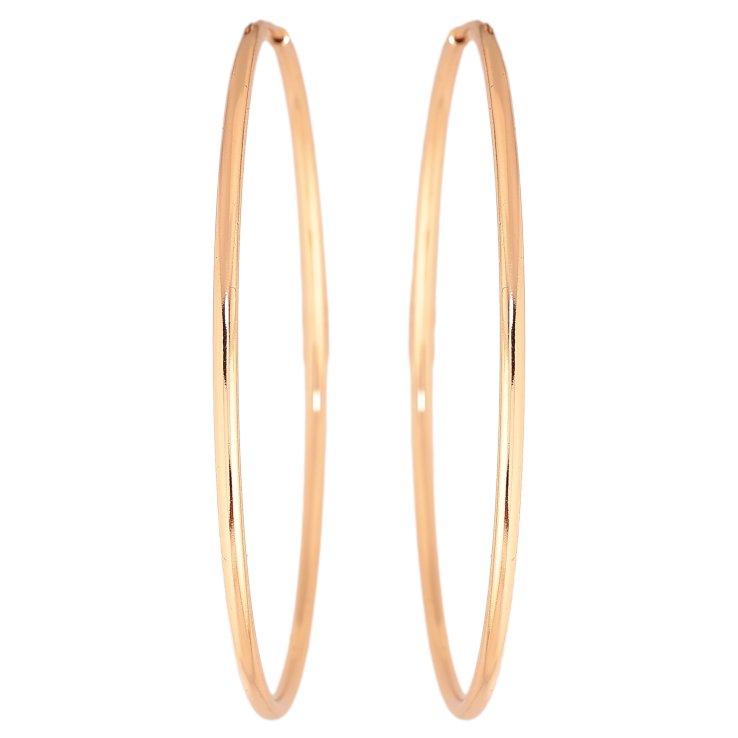 Серьги Xuping цвет позолота 18K кольца (конго) Классика ø 6.5см фото №9