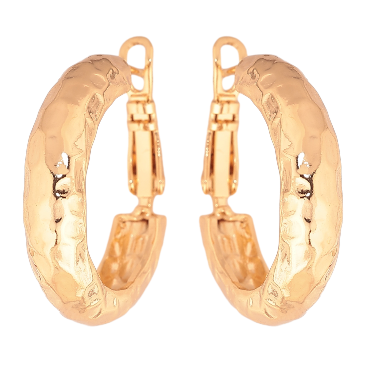 Сережки Xuping колір позолота 18K кільця (конго) декоративний візерунок ø 2.5см фото №12