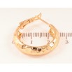 Серьги Xuping цвет позолота 18K кольца (конго) декоративный узор ø 2.5см фото №2 Серьги Xuping цвет позолота 18K кольца (конго) декоративный узор ø 2.5см фото №2
