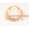 Серьги Xuping цвет позолота 18K кольца (конго) декоративный узор ø 2см фото №2