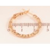 Серьги Xuping цвет позолота 18K кольца (конго) декоративный узор ø 2.5см фото №2