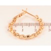Серьги Xuping цвет позолота 18K кольца (конго) декоративный узор ø 2.5см фото №2 Серьги Xuping цвет позолота 18K кольца (конго) декоративный узор ø 2.5см фото №2