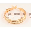 Серьги Xuping цвет позолота 18K кольца (конго) декоративный узор ø 2.5см фото №2 Серьги Xuping цвет позолота 18K кольца (конго) декоративный узор ø 2.5см фото №2