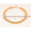 Серьги Xuping цвет позолота 18K кольца (конго) декоративный узор ø 4см фото №2 Серьги Xuping цвет позолота 18K кольца (конго) декоративный узор ø 4см фото №2
