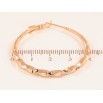 Серьги Xuping цвет позолота 18K кольца (конго) декоративный узор ø 4см фото №2