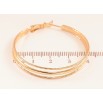 Серьги Xuping цвет позолота 18K кольца (конго) декоративный узор ø 4см фото №2