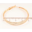 Серьги Xuping цвет позолота 18K кольца (конго) декоративный узор ø 4см фото №2 Серьги Xuping цвет позолота 18K кольца (конго) декоративный узор ø 4см фото №2