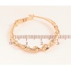 Серьги Xuping цвет позолота 18K кольца (конго) декоративный узор ø 3см фото №2 Серьги Xuping цвет позолота 18K кольца (конго) декоративный узор ø 3см фото №2