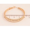 Серьги Xuping цвет позолота 18K кольца (конго) декоративный узор ø 4см фото №2 Серьги Xuping цвет позолота 18K кольца (конго) декоративный узор ø 4см фото №2