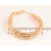 Серьги Xuping цвет позолота 18K кольца (конго) декоративный узор ø 3см фото №2