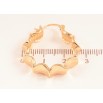 Серьги Xuping цвет Позолота 18K кольца (конго) "Декоративный узор" ø 2.5см фото №2
