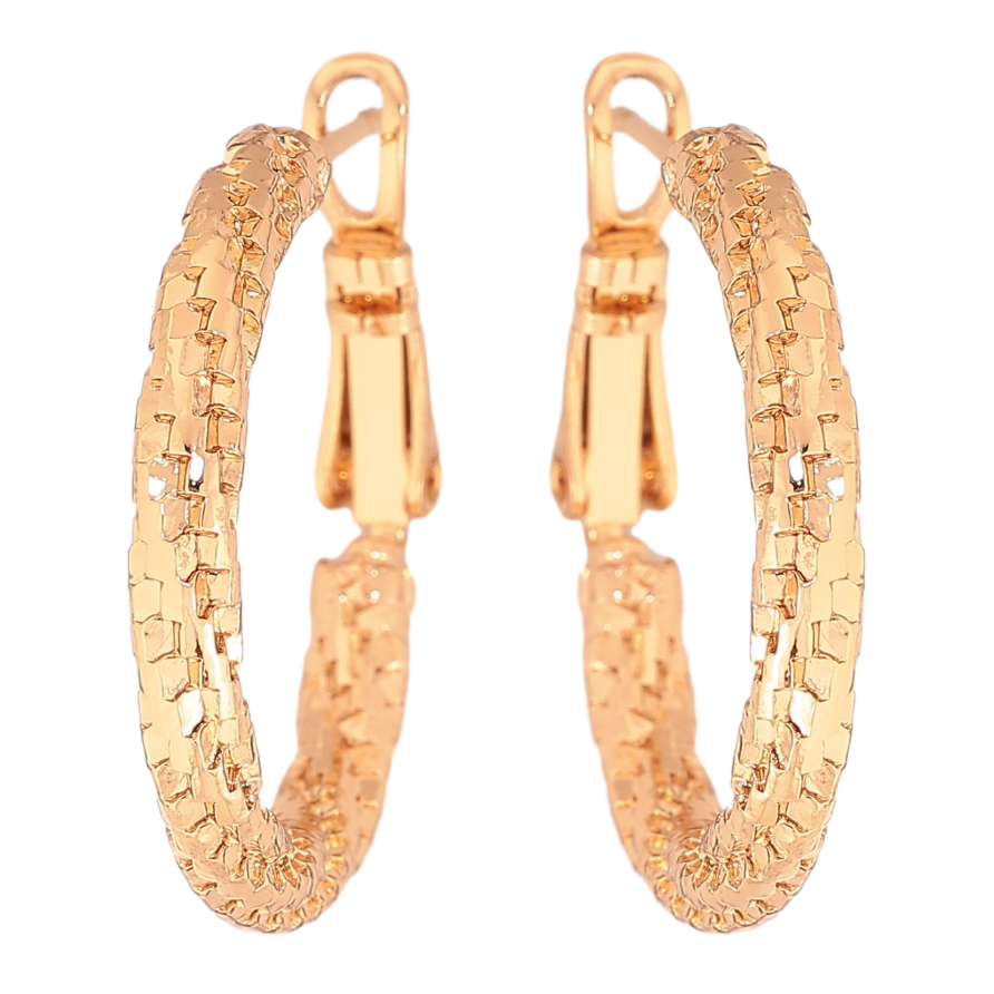Серьги Xuping цвет Позолота 18K кольца (конго) "Декоративный узор" ø 2.5см фото №1 Серьги Xuping цвет Позолота 18K кольца (конго) "Декоративный узор" ø 2.5см фото №1