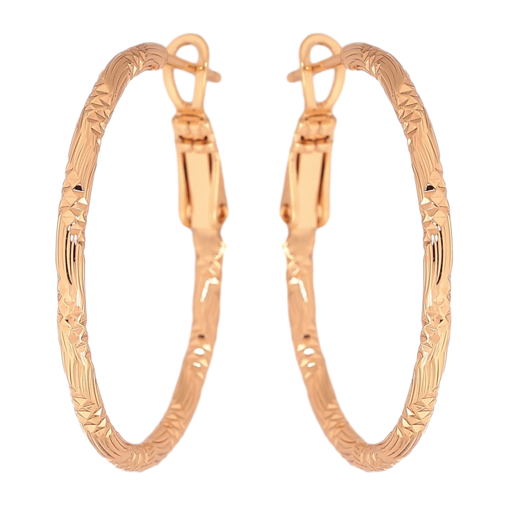 Серьги Xuping цвет Позолота 18K кольца (конго) "Декоративный узор" ø 3см фото №13 Серьги Xuping цвет Позолота 18K кольца (конго) "Декоративный узор" ø 3см фото №13
