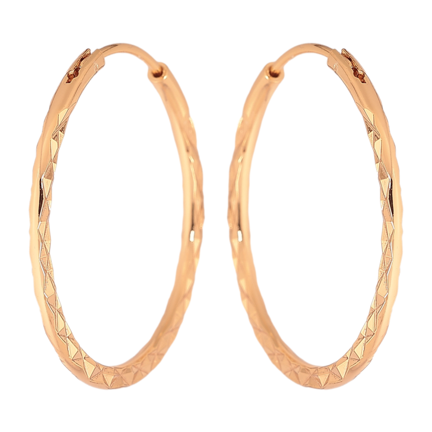 Серьги Xuping цвет Позолота 18K кольца (конго) "Декоративный узор" ø 3см фото №1 Серьги Xuping цвет Позолота 18K кольца (конго) "Декоративный узор" ø 3см фото №1
