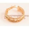 Сережки Xuping колір Позолота 18K кільця (конго) "Декоративний візерунок" ø 3см фото №2