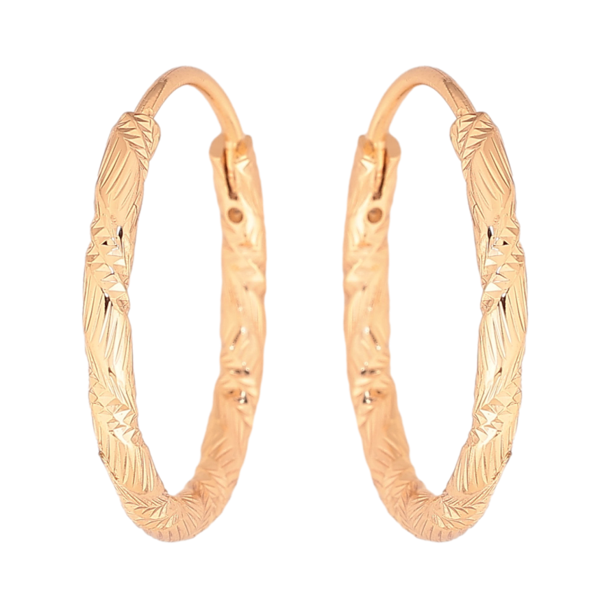Серьги Xuping цвет Позолота 18K кольца (конго) "Декоративный узор" ø 2см фото №1 Серьги Xuping цвет Позолота 18K кольца (конго) "Декоративный узор" ø 2см фото №1