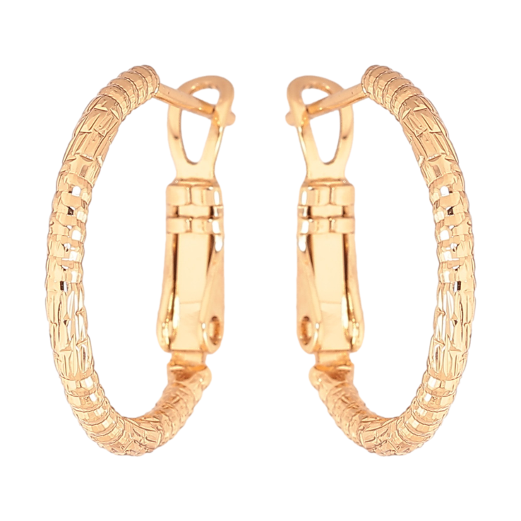 Серьги Xuping цвет Позолота 18K кольца (конго) "Декоративный узор" ø 2см фото №11 Серьги Xuping цвет Позолота 18K кольца (конго) "Декоративный узор" ø 2см фото №11