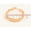 Серьги Xuping цвет Позолота 18K кольца (конго) "Декоративный узор" ø 2.5см фото №2