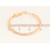 Сережки Xuping колір Позолота 18K кільця (конго) "Декоративний візерунок" ø 3см фото №2 Сережки Xuping колір Позолота 18K кільця (конго) "Декоративний візерунок" ø 3см фото №2