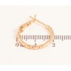 Серьги Xuping цвет Позолота 18K кольца (конго) "Декоративный узор" ø 2см фото №2