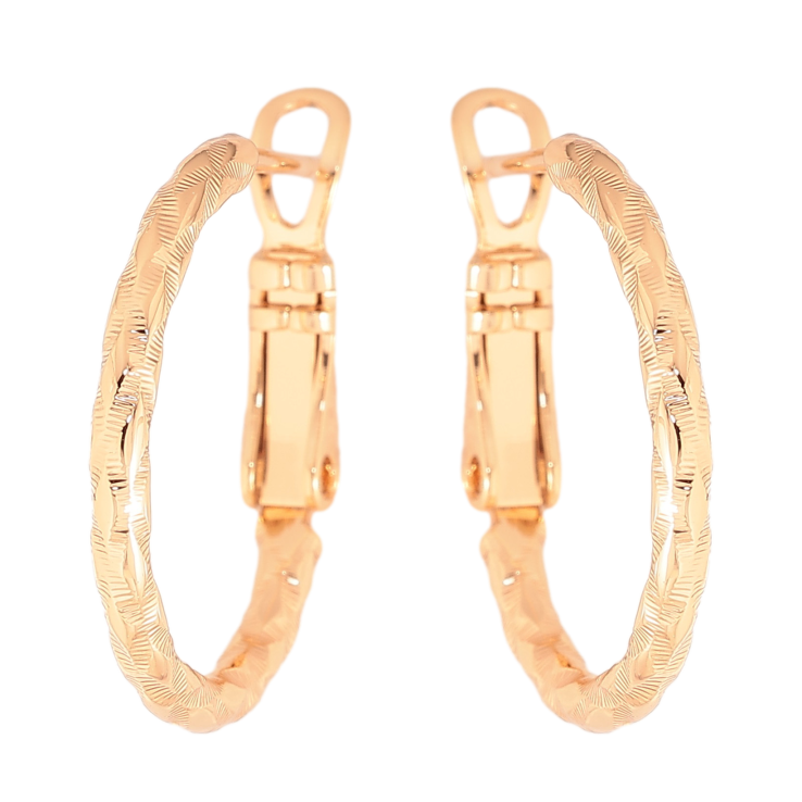 Серьги Xuping цвет Позолота 18K кольца (конго) "Декоративный узор" ø 2см фото №22 Серьги Xuping цвет Позолота 18K кольца (конго) "Декоративный узор" ø 2см фото №22