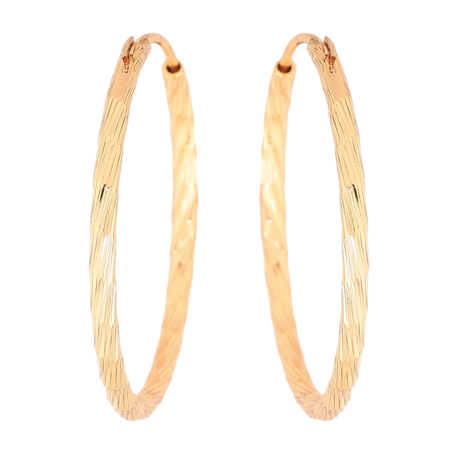 Серьги Xuping цвет Позолота 18K кольца (конго) "Декоративный узор" ø 3см фото №1 Серьги Xuping цвет Позолота 18K кольца (конго) "Декоративный узор" ø 3см фото №1