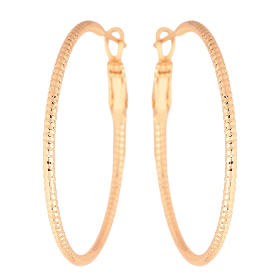 Серьги Xuping цвет Позолота 18K кольца (конго) "Декоративный узор" ø 4см фото №1 Серьги Xuping цвет Позолота 18K кольца (конго) "Декоративный узор" ø 4см фото №1