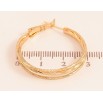 Серьги Xuping цвет Позолота 18K кольца (конго) "Декоративный узор" ø 3см фото №2 Серьги Xuping цвет Позолота 18K кольца (конго) "Декоративный узор" ø 3см фото №2