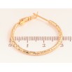 Сережки Xuping колір Позолота 18K кільця (конго) "Декоративний візерунок" ø 3см фото №2