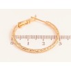 Серьги Xuping цвет Позолота 18K кольца (конго) "Декоративный узор" ø 3см фото №2 Серьги Xuping цвет Позолота 18K кольца (конго) "Декоративный узор" ø 3см фото №2
