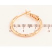 Сережки Xuping колір Позолота 18K кільця (конго) "Декоративний візерунок" ø 2.5см фото №2 Сережки Xuping колір Позолота 18K кільця (конго) "Декоративний візерунок" ø 2.5см фото №2