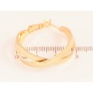 Серьги Xuping цвет Позолота 18K кольца (конго) "Декоративный узор" ø 3см фото №2