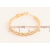 Серьги Xuping цвет Позолота 18K кольца (конго) "Декоративный узор" ø 3см фото №2