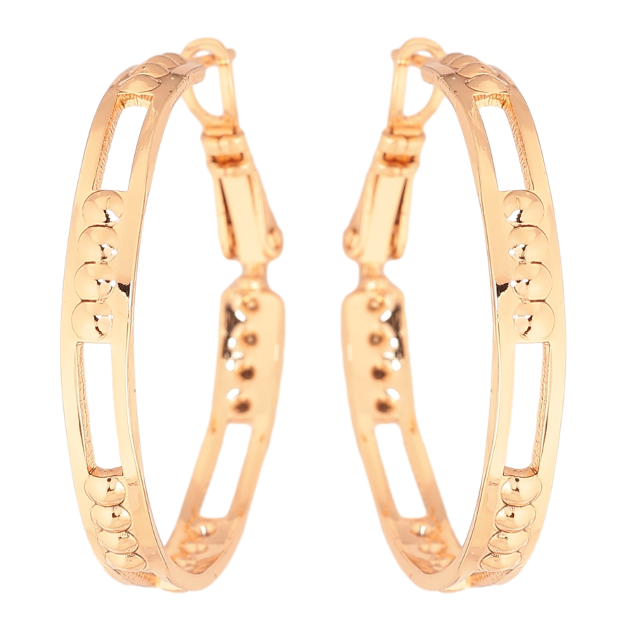 Серьги Xuping цвет Позолота 18K кольца (конго) "Декоративный узор" ø 3см фото №1 Серьги Xuping цвет Позолота 18K кольца (конго) "Декоративный узор" ø 3см фото №1