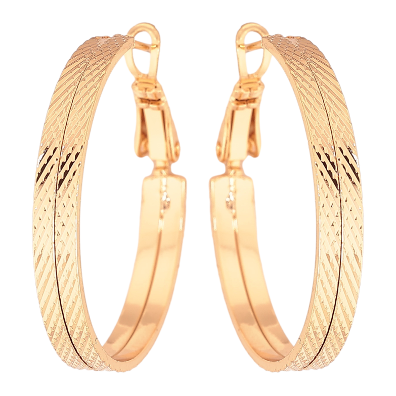 Серьги Xuping цвет Позолота 18K кольца (конго) "Декоративный узор" ø 3см фото №1 Серьги Xuping цвет Позолота 18K кольца (конго) "Декоративный узор" ø 3см фото №1