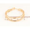 Серьги Xuping цвет Позолота 18K кольца (конго) "Двойные с узором" ø 3см фото №2 Серьги Xuping цвет Позолота 18K кольца (конго) "Двойные с узором" ø 3см фото №2