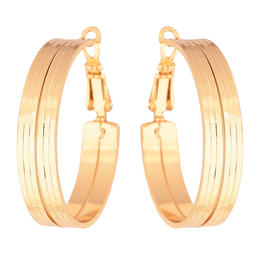 Серьги Xuping цвет Позолота 18K кольца (конго) "Декоративный узор" ø 3см фото №1 Серьги Xuping цвет Позолота 18K кольца (конго) "Декоративный узор" ø 3см фото №1