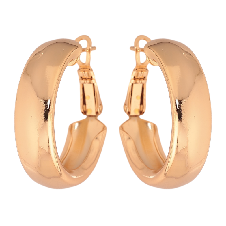 Сережки Xuping колір Позолота 18K кільця (конго) "Широкі кільця" ø 2.5см фото №9