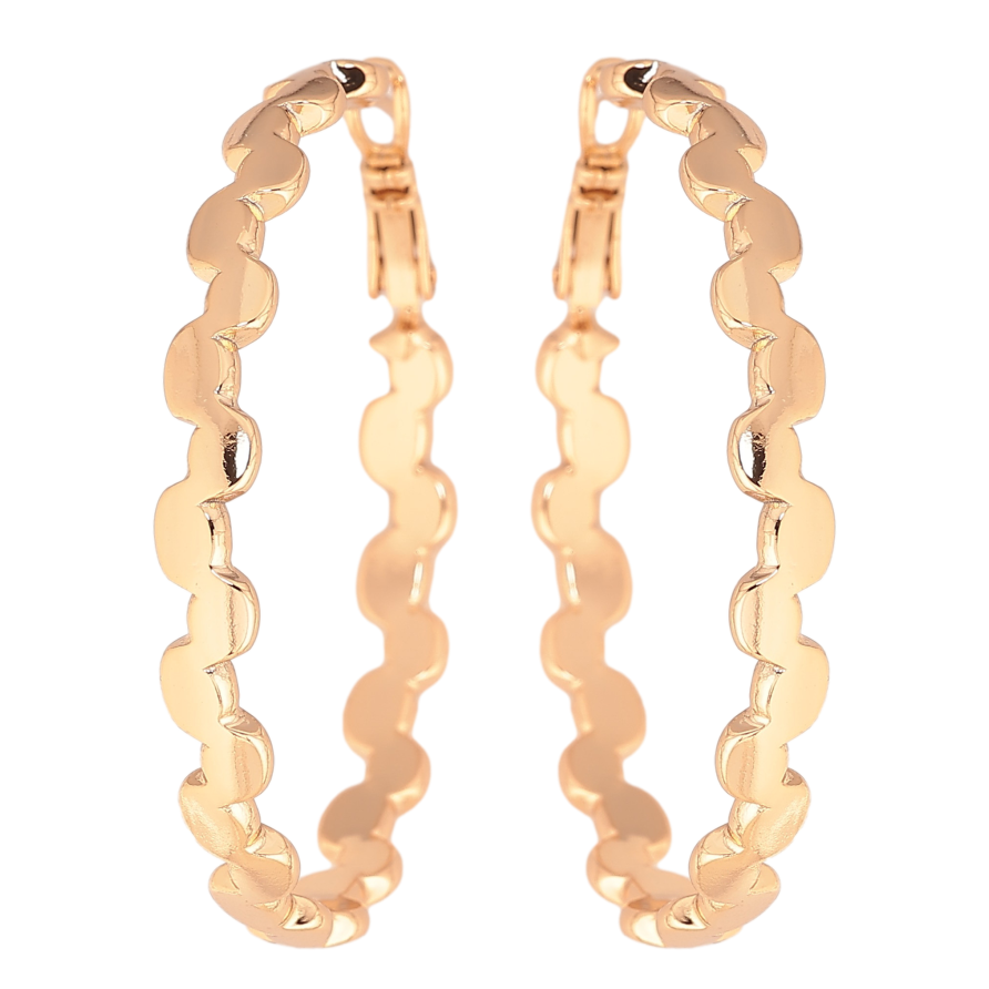 Серьги Xuping цвет Позолота 18K кольца (конго) "Декоративный узор" ø 4.5см фото №1 Серьги Xuping цвет Позолота 18K кольца (конго) "Декоративный узор" ø 4.5см фото №1