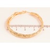 Серьги Xuping цвет Позолота 18K кольца (конго) "Декоративный узор" ø 4см фото №2 Серьги Xuping цвет Позолота 18K кольца (конго) "Декоративный узор" ø 4см фото №2