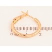 Серьги Xuping цвет Позолота 18K кольца (конго) "Классика" ø 2см фото №2