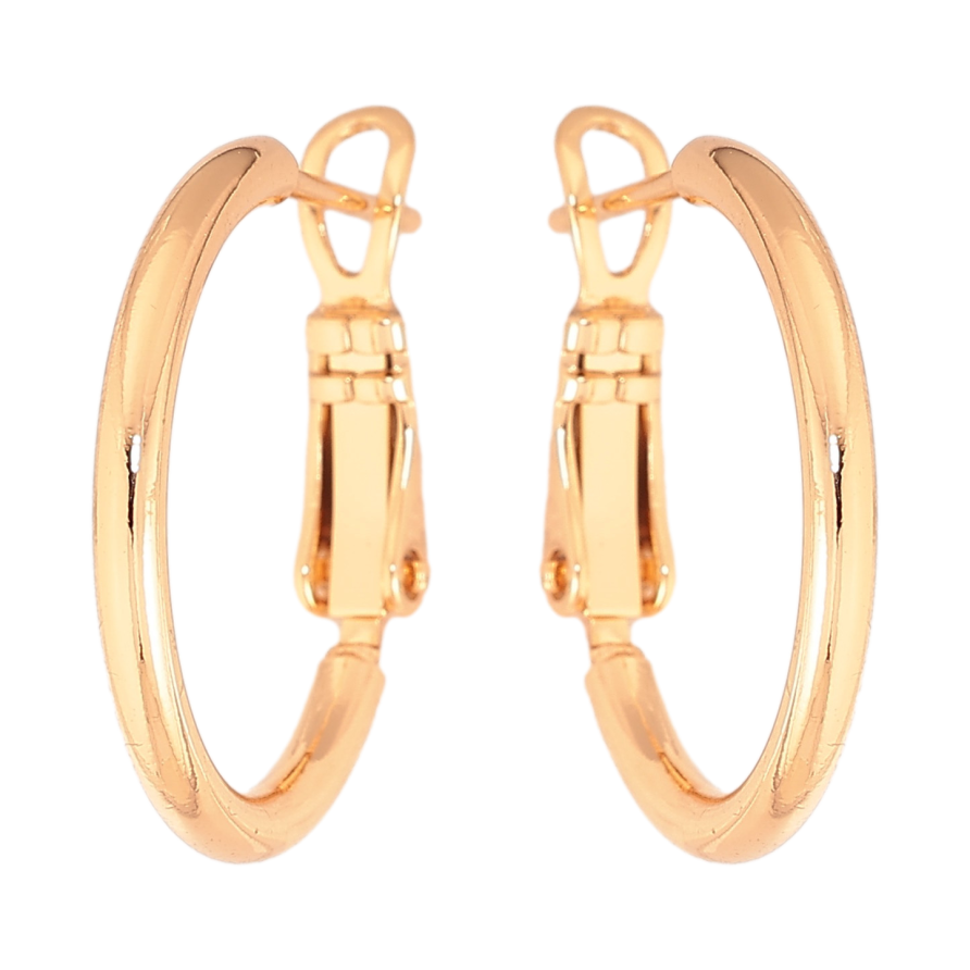 Серьги Xuping цвет Позолота 18K кольца (конго) "Классика" ø 2см фото №1