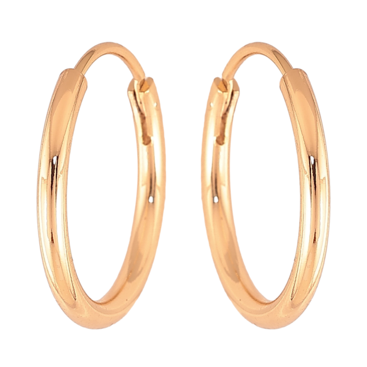 Серьги Xuping цвет Позолота 18K кольца (конго) "Классика" ø 2см фото №24