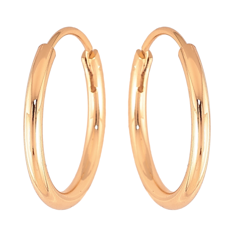 Сережки Xuping колір Позолота 18K кільця (конго) "Классика" ø 2см фото №6 Сережки Xuping колір Позолота 18K кільця (конго) "Классика" ø 2см фото №6