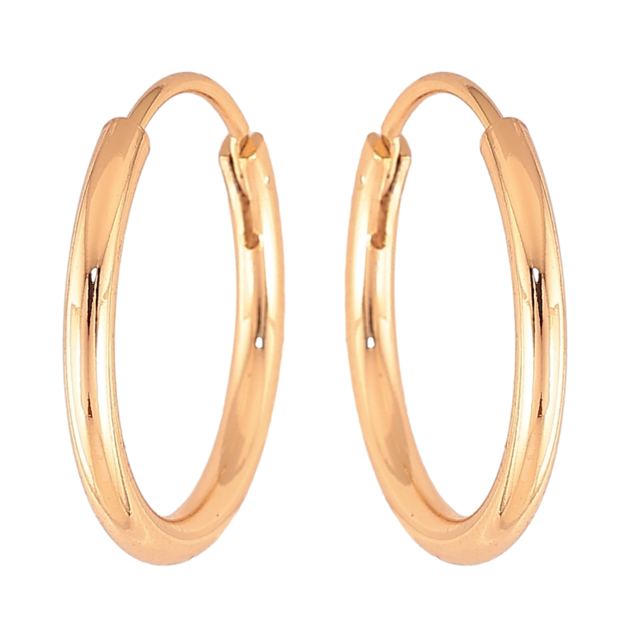 Сережки Xuping колір Позолота 18K кільця (конго) "Классика" ø 2см фото №1 Сережки Xuping колір Позолота 18K кільця (конго) "Классика" ø 2см фото №1