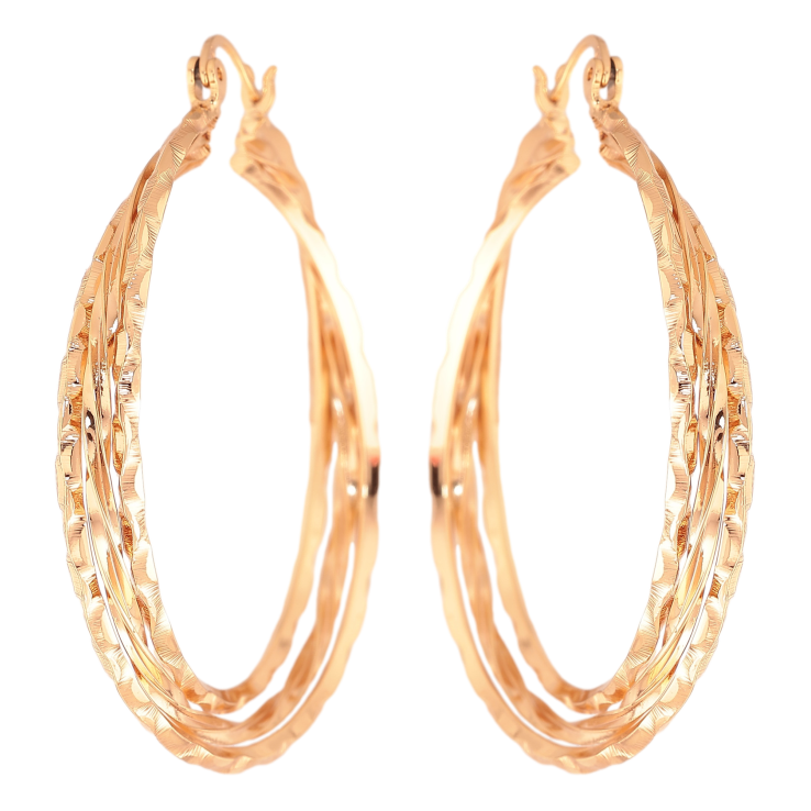 Серьги Xuping цвет Позолота 18K кольца (конго) "Декоративный узор" ø 4.5см фото №24 Серьги Xuping цвет Позолота 18K кольца (конго) "Декоративный узор" ø 4.5см фото №24