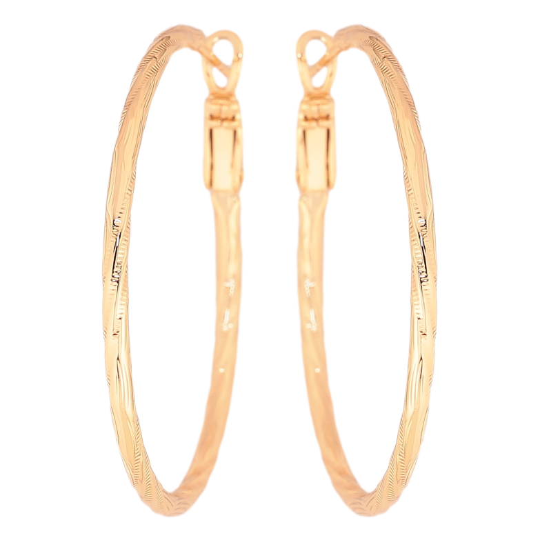 Серьги Xuping цвет Позолота 18K кольца (конго) "Декоративный узор" ø 4см фото №2 Серьги Xuping цвет Позолота 18K кольца (конго) "Декоративный узор" ø 4см фото №2