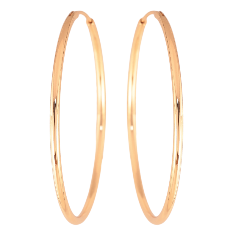 Сережки Xuping колір Позолота 18K кільця (конго) "Класика" ø 5см фото №12 Сережки Xuping колір Позолота 18K кільця (конго) "Класика" ø 5см фото №12