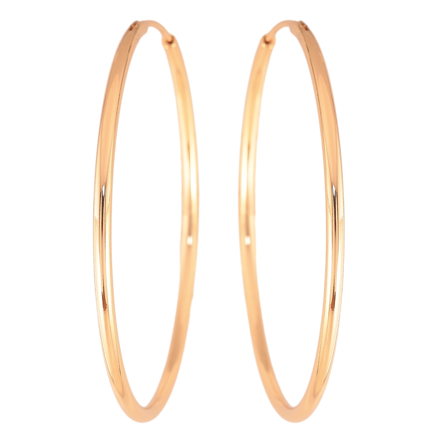 Сережки Xuping колір Позолота 18K кільця (конго) "Класика" ø 5см фото №1