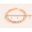 Серьги Xuping цвет Позолота 18K кольца (конго) "Декоративный узор" ø 3,5см фото №2 Серьги Xuping цвет Позолота 18K кольца (конго) "Декоративный узор" ø 3,5см фото №2